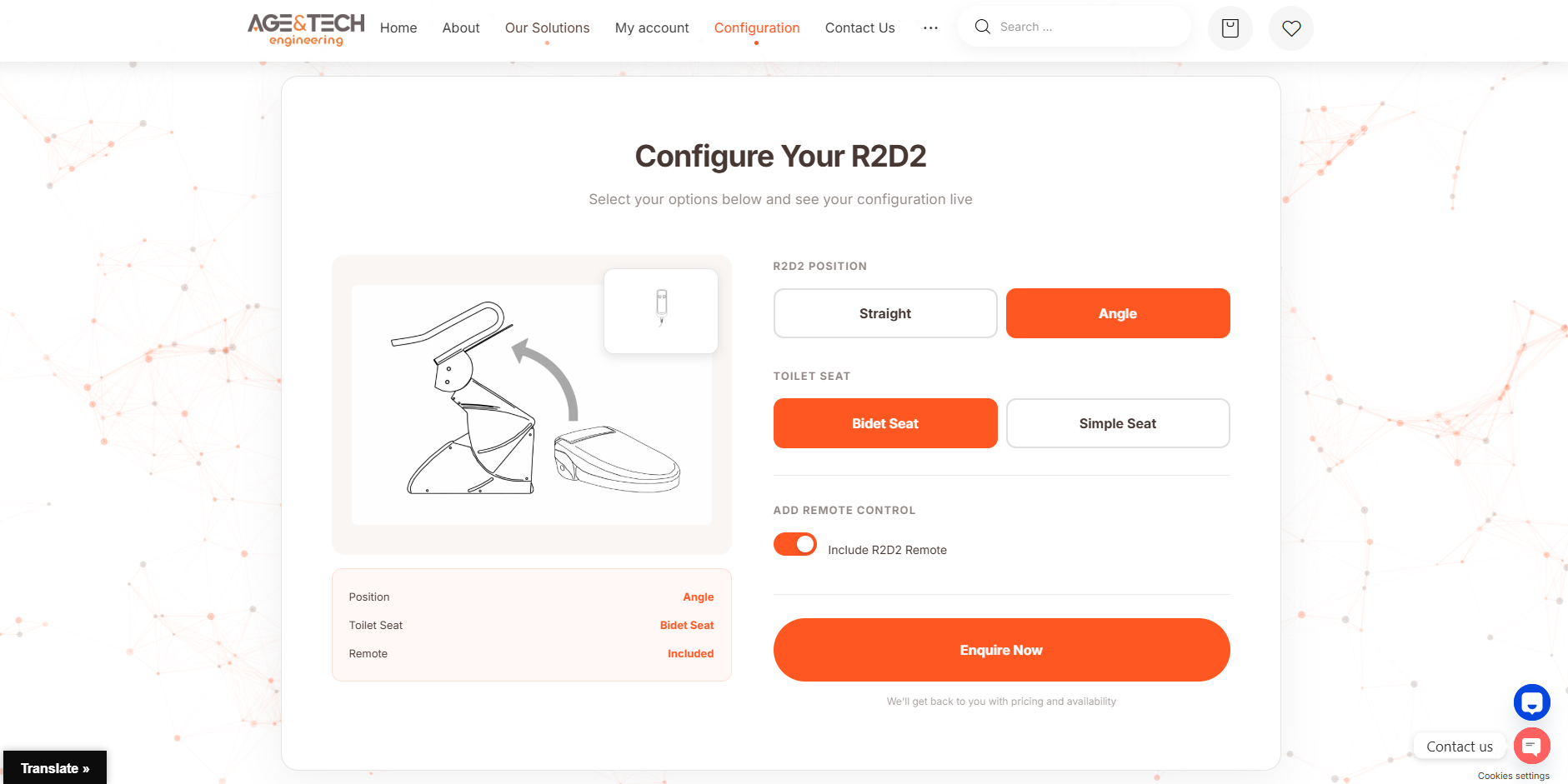Configuration page